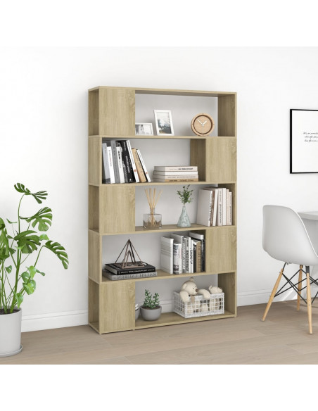 Libreria/Divisorio Rovere Sonoma 100x24x155 cm in Truciolato