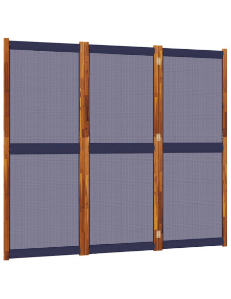 Divisorio a 3 Pannelli Blu Scuro 210x180 cm