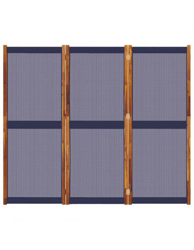 Divisorio a 3 Pannelli Blu Scuro 210x180 cm