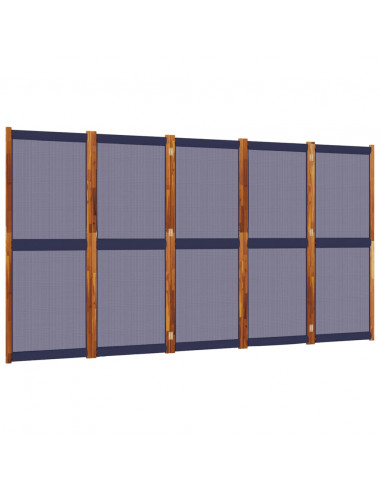 Divisorio a 5 Pannelli Blu Scuro 350x180 cm