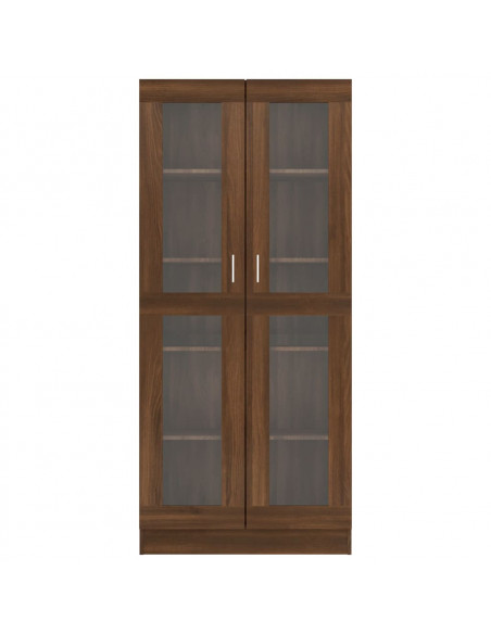 Mobile Vetrina Rovere Marrone 82,5x30,5x185,5 Legno Multistrato