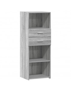 Credenza Grigio Sonoma 45x42,5x124 cm in Legno Multistrato 2