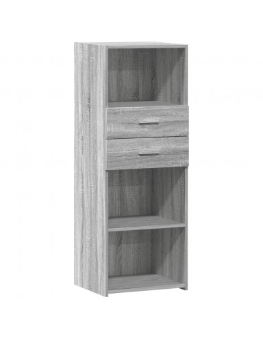 Credenza Grigio Sonoma 45x42,5x124 cm in Legno Multistrato