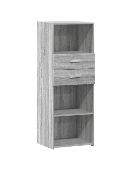 Credenza Grigio Sonoma 45x42,5x124 cm in Legno Multistrato