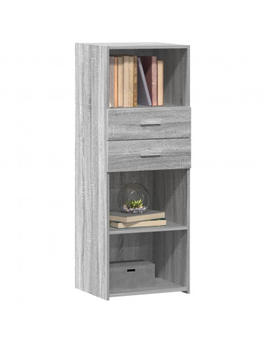 Credenza Grigio Sonoma 45x42,5x124 cm in Legno Multistrato