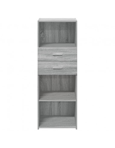 Credenza Grigio Sonoma 45x42,5x124 cm in Legno Multistrato