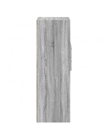 Credenza Grigio Sonoma 45x42,5x124 cm in Legno Multistrato