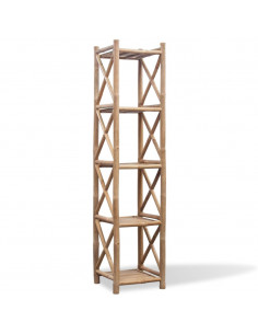 Scaffale a 5 Piani in Legno di Bambù 2