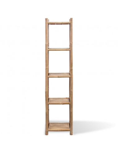 Scaffale a 5 Piani in Legno di Bambù