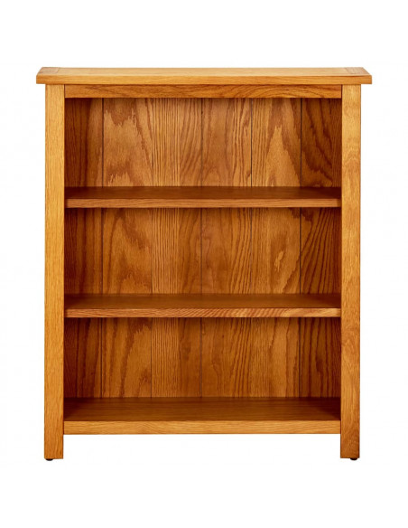 Libreria a 3 Ripiani 70x22,5x82 cm in Massello di Rovere
