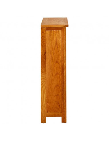 Libreria a 3 Ripiani 70x22,5x82 cm in Massello di Rovere