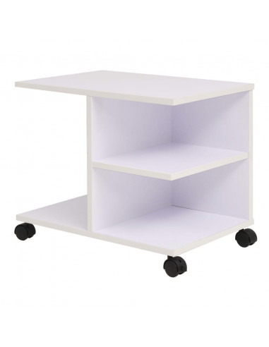 Scaffale con Ruote 50x35x42 cm Bianco