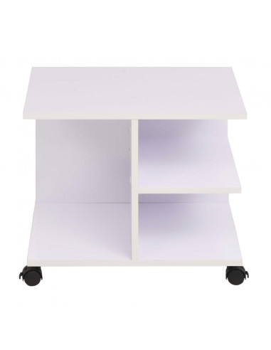 Scaffale con Ruote 50x35x42 cm Bianco