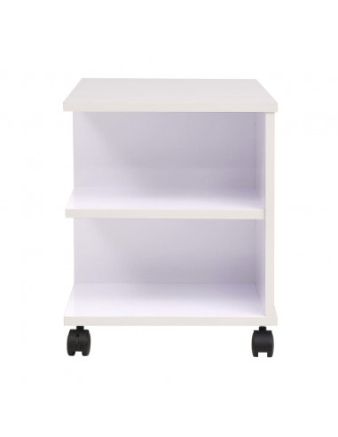 Scaffale con Ruote 50x35x42 cm Bianco