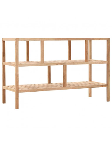 Scaffale da Bagno in Legno Massello di Noce 100x40x65 cm