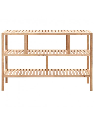 Scaffale da Bagno in Legno Massello di Noce 100x40x65 cm