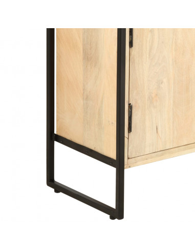 Libreria a 4 Livelli 80x30x180 cm in Legno Massello di Mango