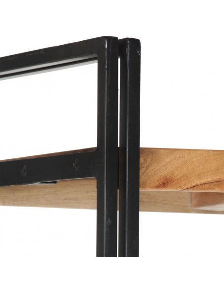 Libreria a 5 Ripiani 90x30x180 cm in Legno Massello di Acacia