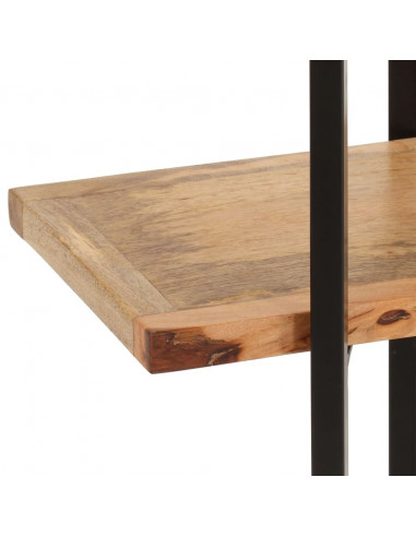 Libreria a 4 Livelli 160x35x160 cm in Legno Massello di Mango