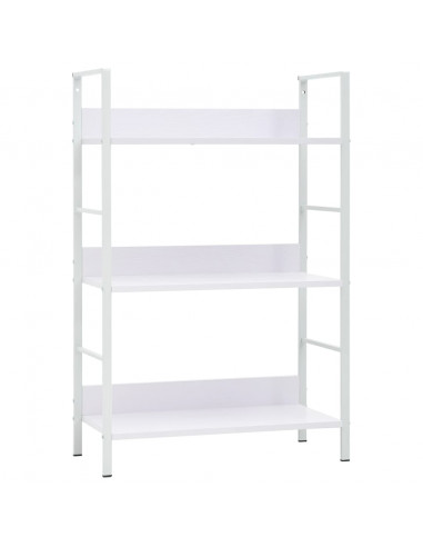 Scaffale Libri 3 Ripiani Bianco 60x27,6x90,5 Legno Multistrato
