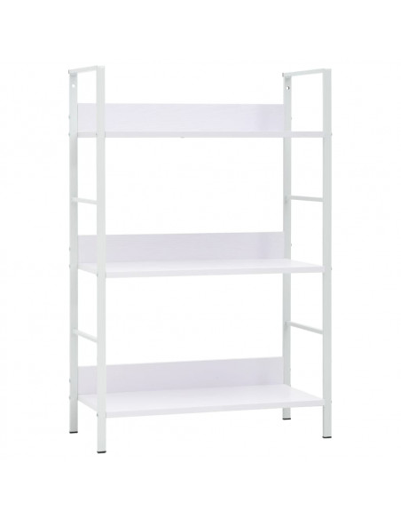 Scaffale Libri 3 Ripiani Bianco 60x27,6x90,5 Legno Multistrato