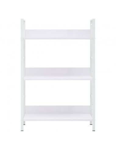 Scaffale Libri 3 Ripiani Bianco 60x27,6x90,5 Legno Multistrato