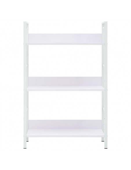 Scaffale Libri 3 Ripiani Bianco 60x27,6x90,5 Legno Multistrato