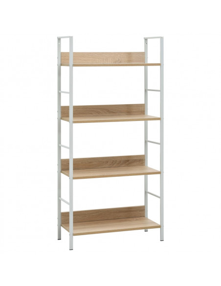 Scaffale Libri 4 Ripiani Rovere 60x27,6x124,5 Legno Multistrato