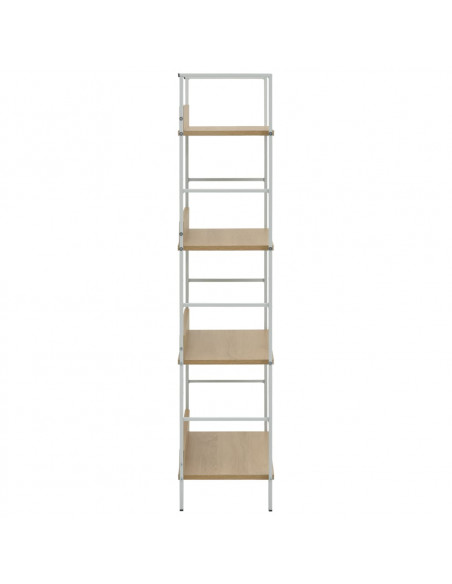 Scaffale Libri 4 Ripiani Rovere 60x27,6x124,5 Legno Multistrato