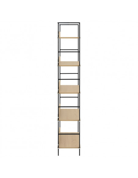 Scaffale Libri 5 Ripiani Rovere 60x27,6x158,5 Legno Multistrato
