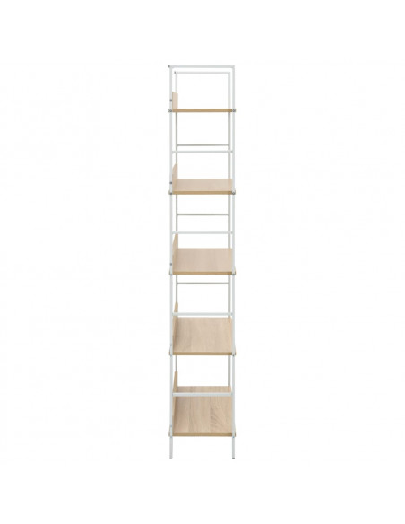 Scaffale Libri 5 Ripiani Rovere 60x27,6x158,5 Legno Multistrato
