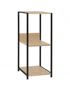 Libreria Piccola Dritta Nera Rovere 33,5x39,6x79,7 Multistrato 2