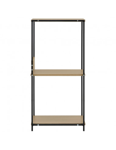 Libreria Piccola Dritta Nera Rovere 33,5x39,6x79,7 Multistrato