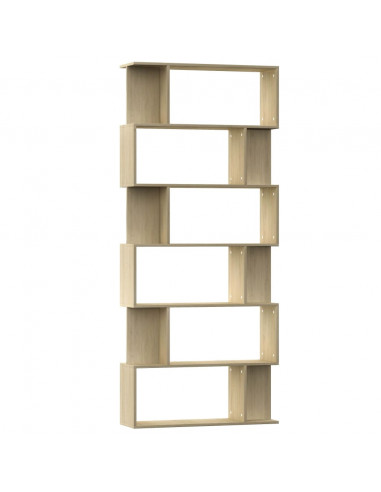 Libreria/Divisorio Rovere Sonoma 80x24x192 cm Legno Multistrato