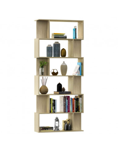 Libreria/Divisorio Rovere Sonoma 80x24x192 cm Legno Multistrato