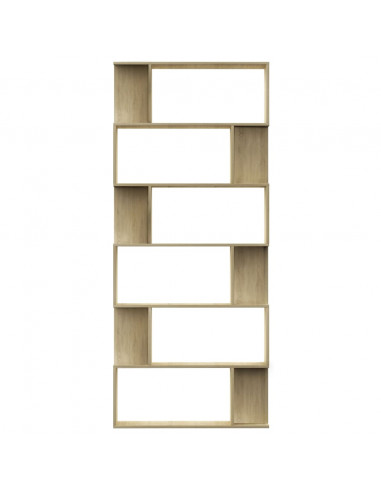 Libreria/Divisorio Rovere Sonoma 80x24x192 cm Legno Multistrato