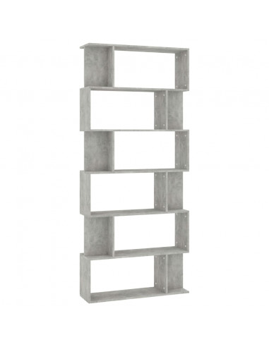 Libreria/Divisorio Grigio Cemento 80x24x192cm Legno Multistrato