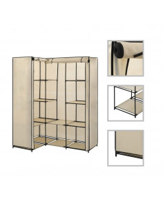 Armadio Angolare Crema 130x87x169 cm 2