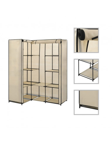 Armadio Angolare Crema 130x87x169 cm