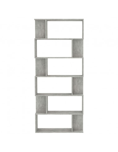 Libreria/Divisorio Grigio Cemento 80x24x192cm Legno Multistrato