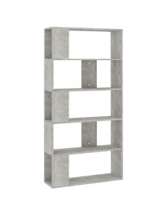 Libreria/Divisorio Grigio Cemento 80x24x159cm Legno Multistrato 2