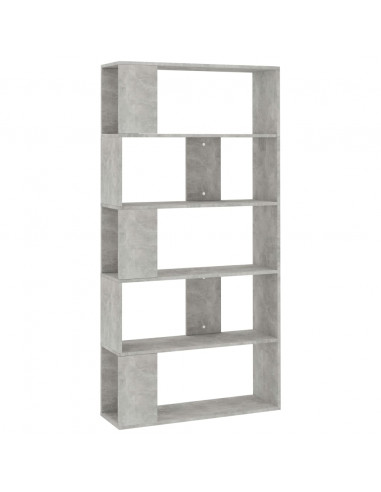 Libreria/Divisorio Grigio Cemento 80x24x159cm Legno Multistrato
