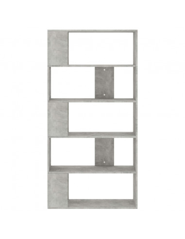 Libreria/Divisorio Grigio Cemento 80x24x159cm Legno Multistrato