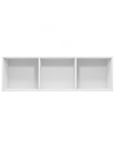 Libreria/Mobile TV Bianco 36x30x114 cm in Legno Multistrato