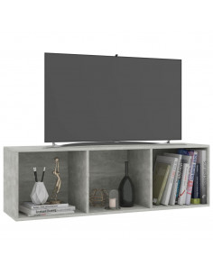 Libreria/Mobile TV Grigio Cemento 36x30x114cm Legno Multistrato 2