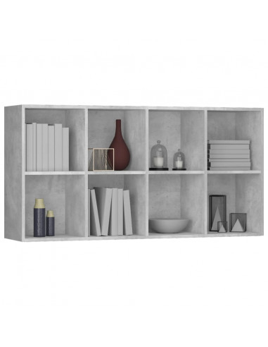 Libreria/Credenza Grigio Cemento 66x30x130 cm Legno Multistrato