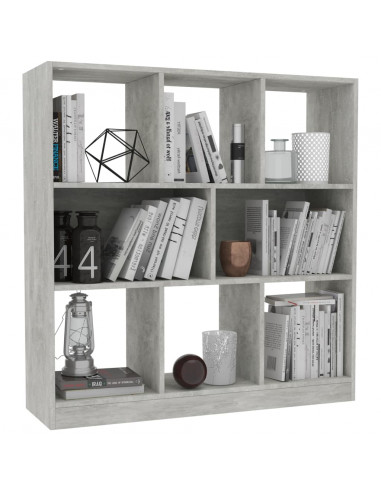 Libreria Grigio Cemento 97,5x29,5x100 cm in Legno Multistrato