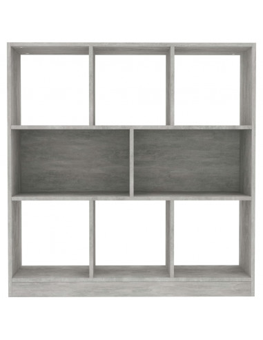 Libreria Grigio Cemento 97,5x29,5x100 cm in Legno Multistrato