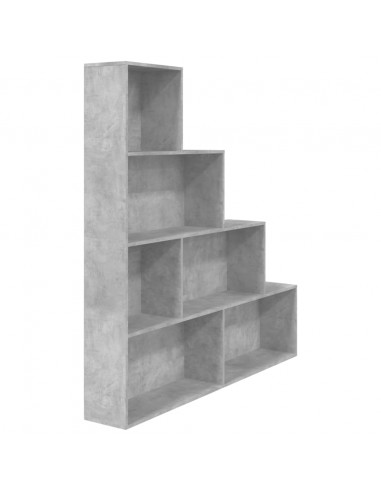 Libreria/Divisorio Grigio Cemento 155x24x160 Legno Multistrato