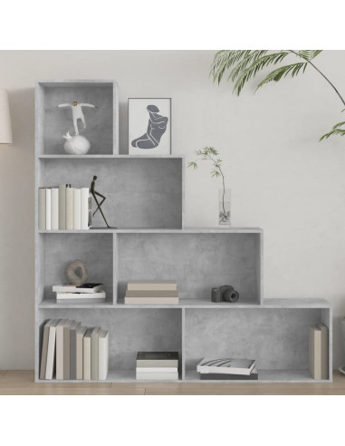 Libreria/Divisorio Grigio Cemento 155x24x160 Legno Multistrato